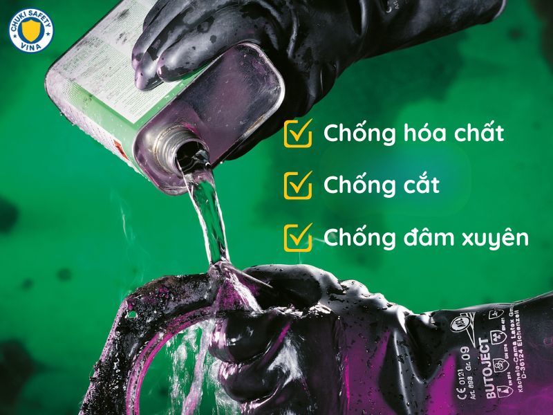 Găng tay chống hóa chất còn có thể chống cắt và chống đâm xuyên