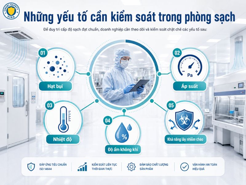 Các yếu tố cần kiểm soát trong phòng sạch