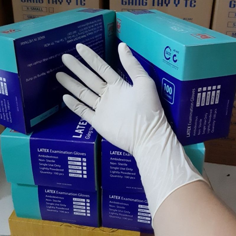 Găng tay latex có bột 