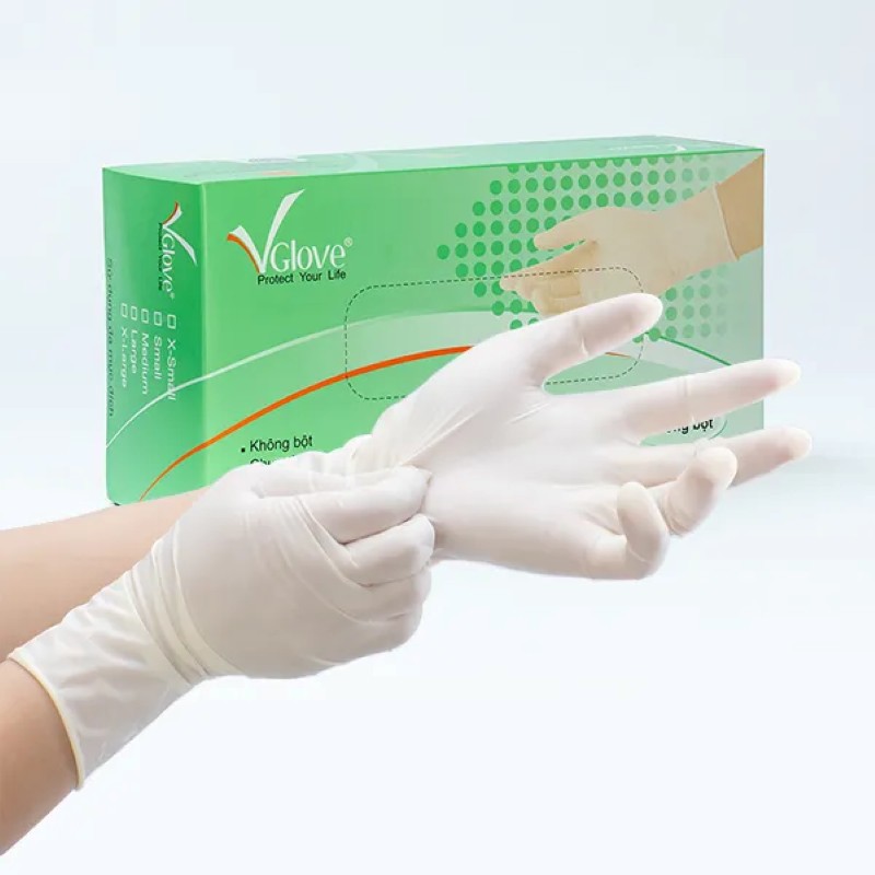 Găng tay latex không bột