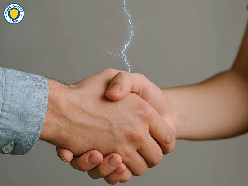 2 người chạm nhau bị điện giật là do hiện tượng tĩnh điện