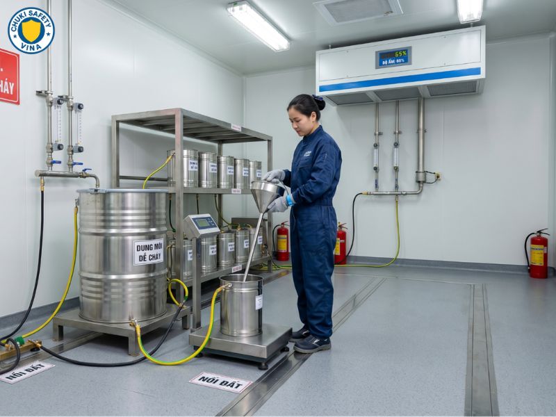 Không tạo tĩnh điện trong môi trường có khí dễ cháy