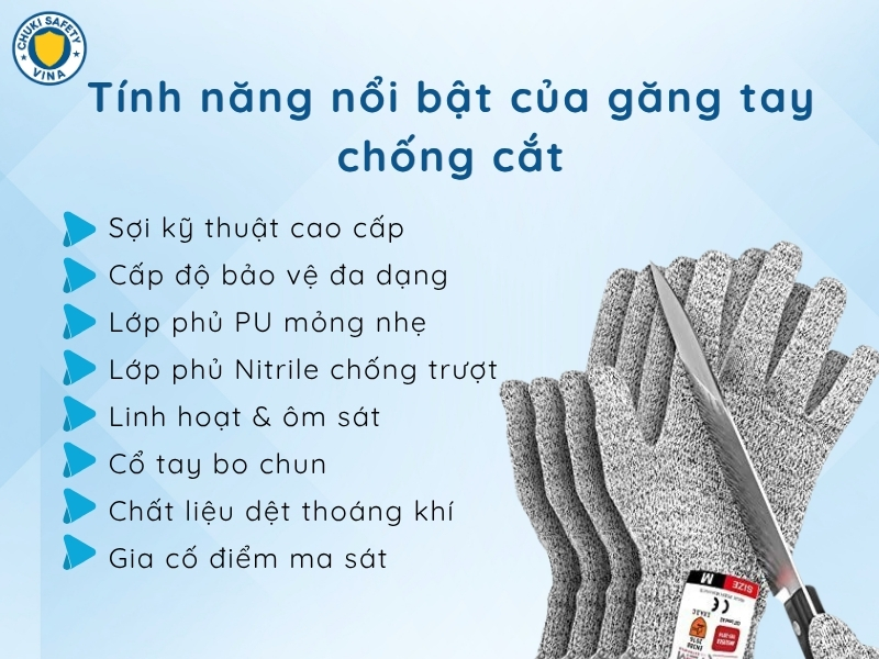 Tính năng nổi bật của găng tay chống cắt